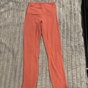 Lululemon Coral High-Waisted Leggings